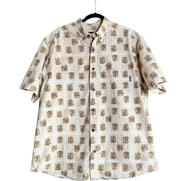 Woolrich Other - Woolrich Deer Print Button Up Shirt Vintage Outdoor Safari Western Aesthetic XL